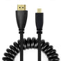 60cm-2m Micro HDMI to HDMI Male Coiled Cable V1263-JX-3366