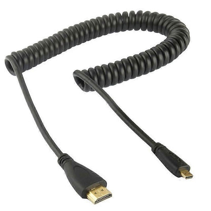 60cm-2m Micro HDMI to HDMI Male Coiled Cable V1263-JX-3366