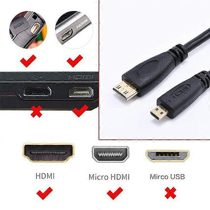 60cm-2m Micro HDMI to HDMI Male Coiled Cable V1263-JX-3366