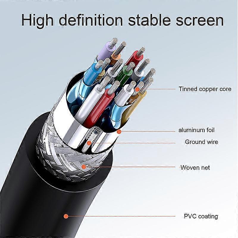 60cm-2m Micro HDMI to HDMI Male Coiled Cable V1263-JX-3366