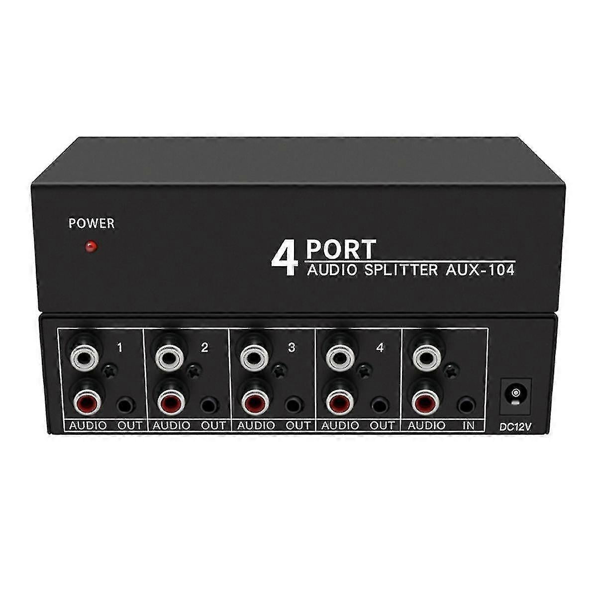 1 In 4 Out RCA Stereo Audio Splitter for PC/DVD V1263-JX-3368