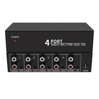 1 In 4 Out RCA Stereo Audio Splitter for PC/DVD V1263-JX-3368
