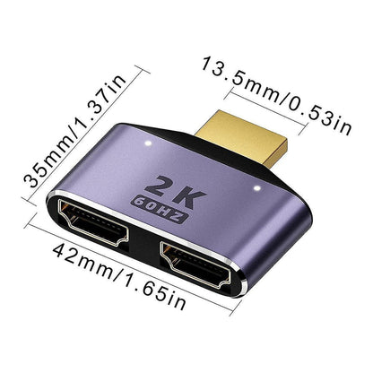 1 In 2 Out HDMI Splitter Adapter 60Hz V1263-JX-3370