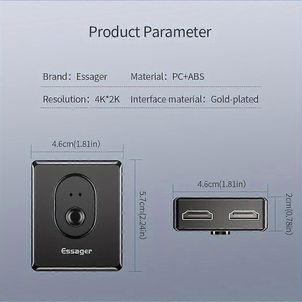 4K HDMI Switch 2 In 1 Out / 1 In 2 Out for PS4 TV Box V1263-JX-3371