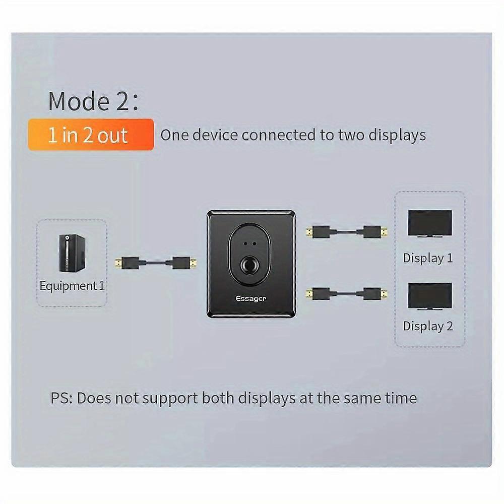 4K HDMI Switch 2 In 1 Out / 1 In 2 Out for PS4 TV Box V1263-JX-3371