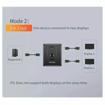 4K HDMI Switch 2 In 1 Out / 1 In 2 Out for PS4 TV Box V1263-JX-3371