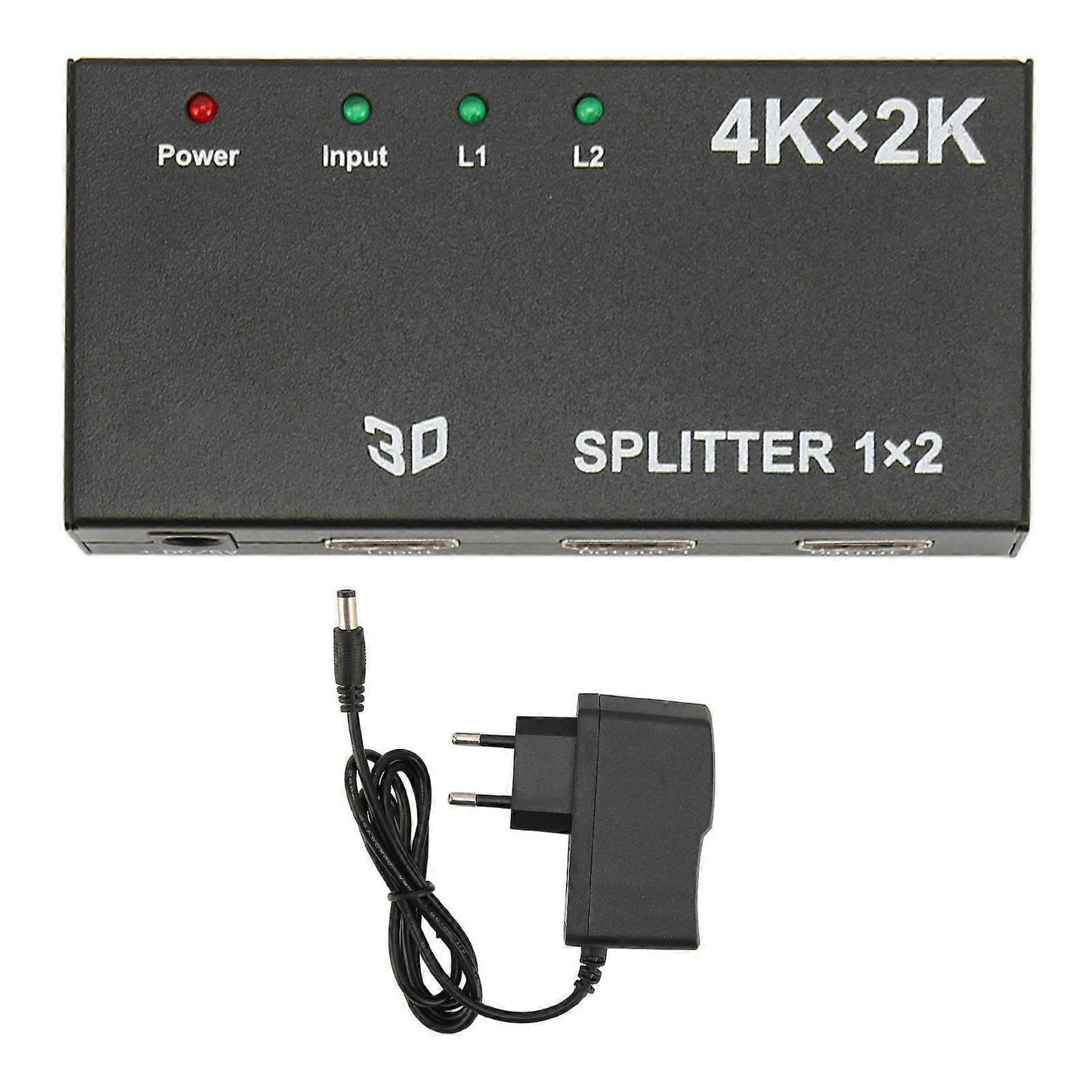 1 In 2 Out 4K HDMI Splitter with AC Adapter V1263-JX-3374