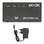 1 In 2 Out 4K HDMI Splitter with AC Adapter V1263-JX-3374