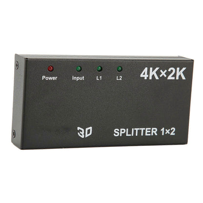 1 In 2 Out 4K HDMI Splitter with AC Adapter V1263-JX-3374