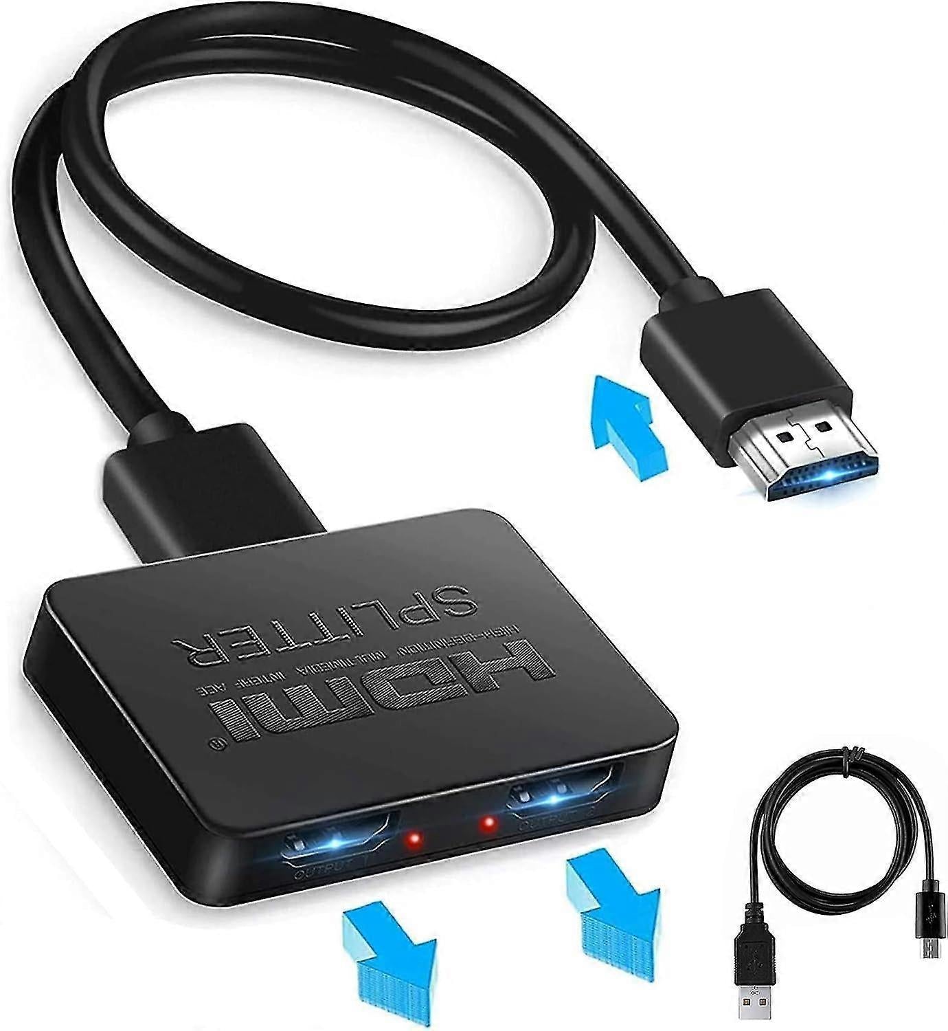 1 In 2 Out 4K HDMI Splitter for Dual Monitors V1263-JX-3375