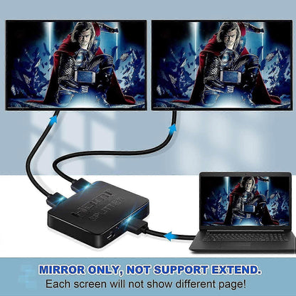 1 In 2 Out 4K HDMI Splitter for Dual Monitors V1263-JX-3375