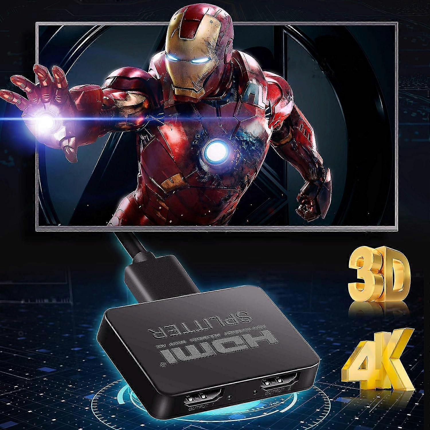 1 In 2 Out 4K HDMI Splitter for Dual Monitors V1263-JX-3375