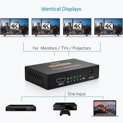 1 In 4 Out 4K HDMI Splitter for Monitor/TV/Computer Display V1263-JX-3376