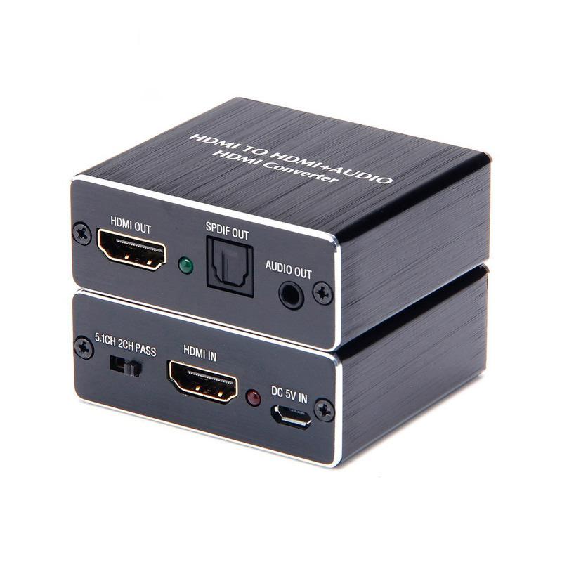 4K HDMI Audio Extractor Converter to HDMI + Optical SPDIF + 3.5mm V1263-JX-3379