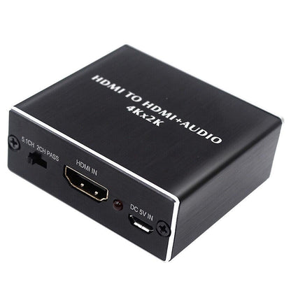 4K HDMI Audio Extractor Converter to HDMI + Optical SPDIF + 3.5mm V1263-JX-3379