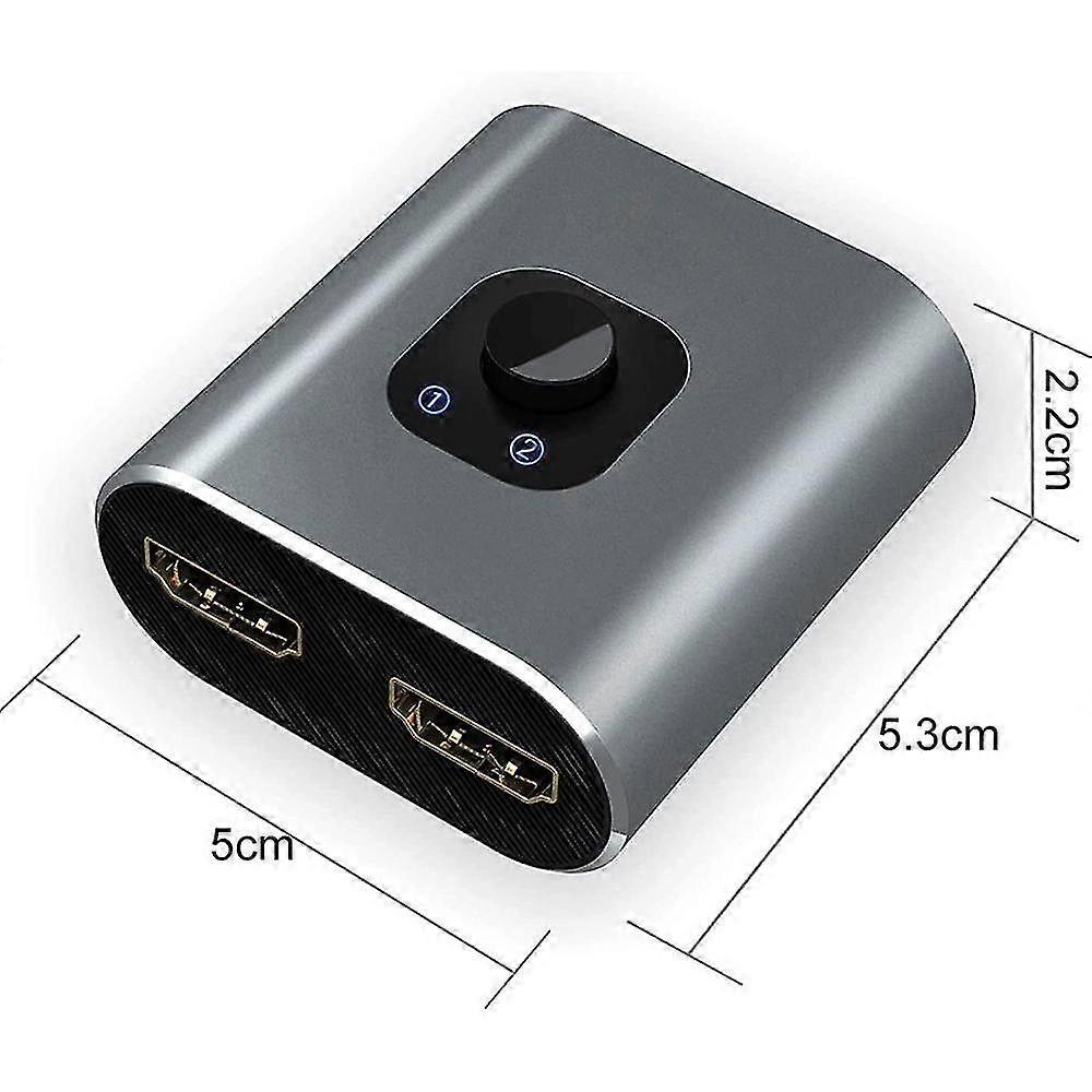 4K HDMI Switch Bi-Directional 2 In 1 Out No Power Required V1263-JX-3380