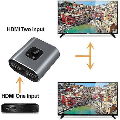 4K HDMI Switch Bi-Directional 2 In 1 Out No Power Required V1263-JX-3380