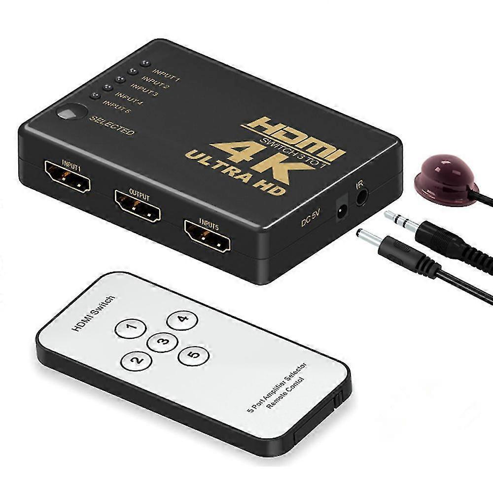 4K HDMI Switch 5 Port with Remote Control V1263-JX-3381