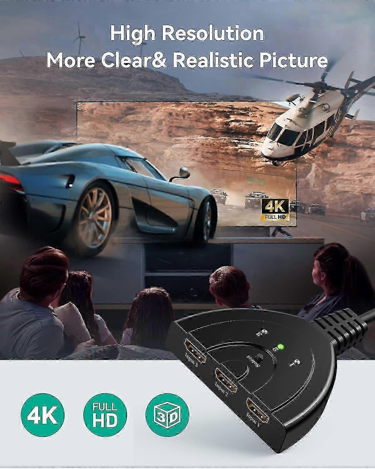 3 In 1 Out HDMI Switcher V1263-JX-3383