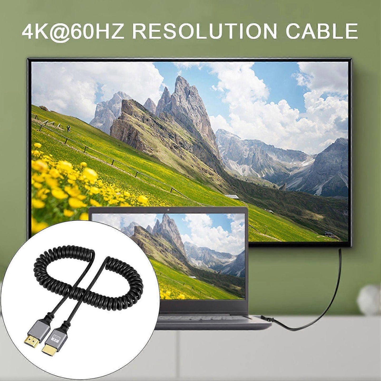 4K 60Hz HDMI/MICRO HDMI Cable High-Speed Retractable Universal V1263-JX-3385