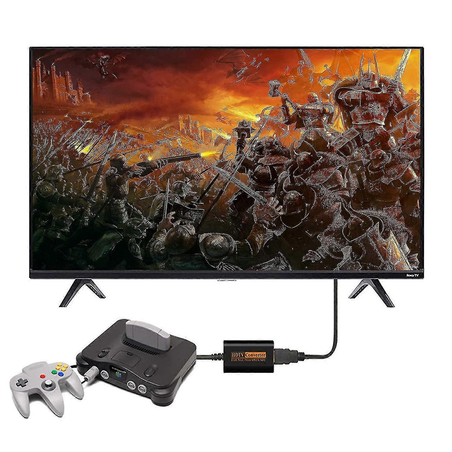 N64 to HDMI Converter 720P Plug & Play for Nintendo 64/GameCube/SNES V1263-JX-3387