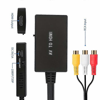 RCA to HDMI Converter 1080P for TV/PC/Gaming/DVD V1263-JX-3391