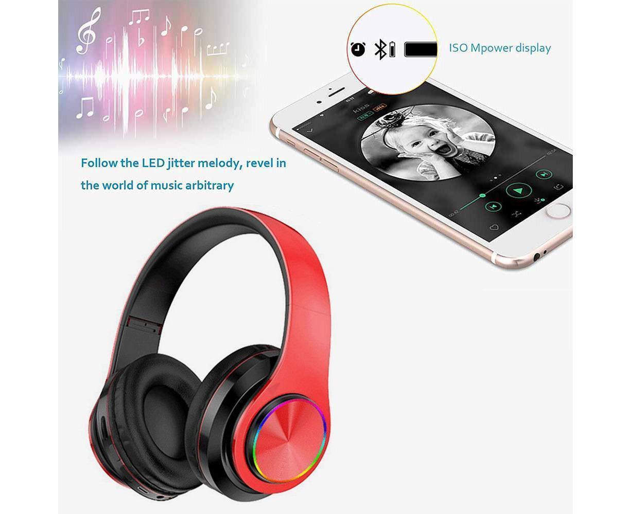 Wireless Headphones - Foldable & Lightweight - Bluetooth Over Ear Headphones with Mic V1263-JX-34