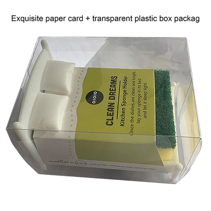 Plastic Dish Sponge Holder for Kitchen Sink Organizer V1263-JX-3401