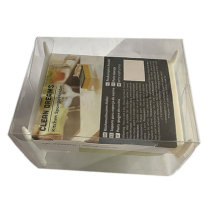 Plastic Dish Sponge Holder for Kitchen Sink Organizer V1263-JX-3401