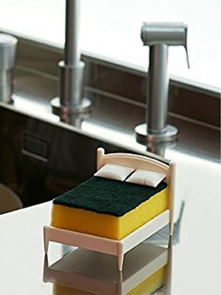 Plastic Dish Sponge Holder for Kitchen Sink Organizer V1263-JX-3401