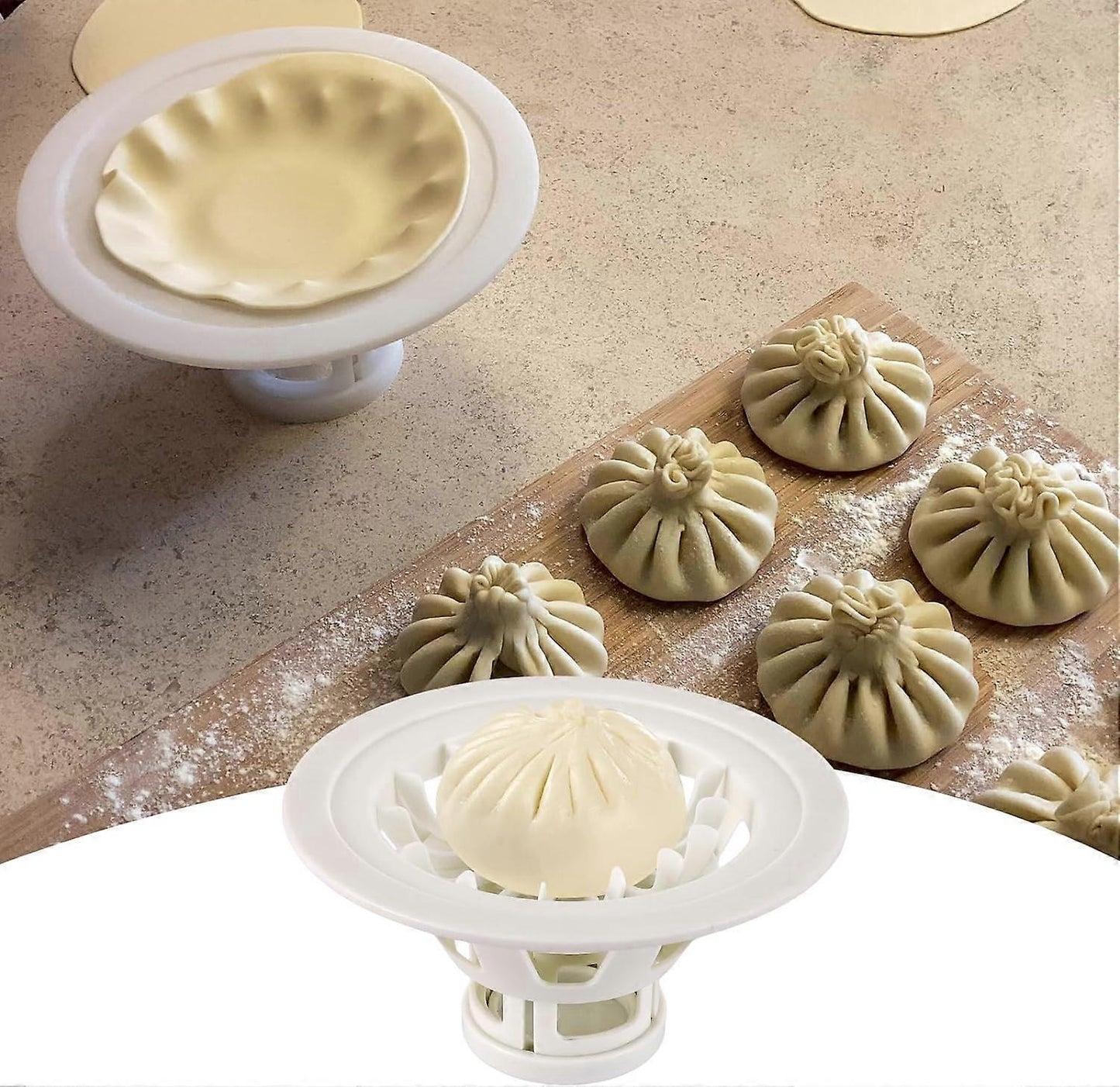 7" Baozi & Dumpling Maker Mold for Home Kitchen V1263-JX-3402