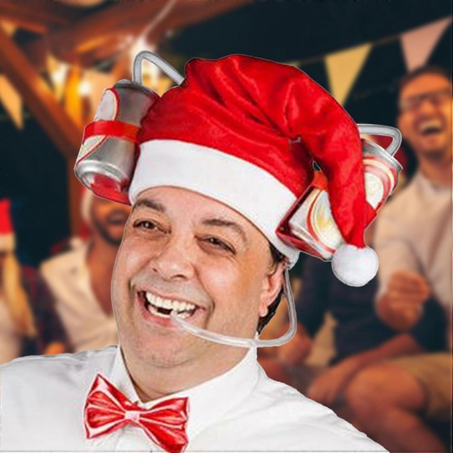 Adjustable Drinking Helmet Can Holder - Beer Hat V1263-JX-3407