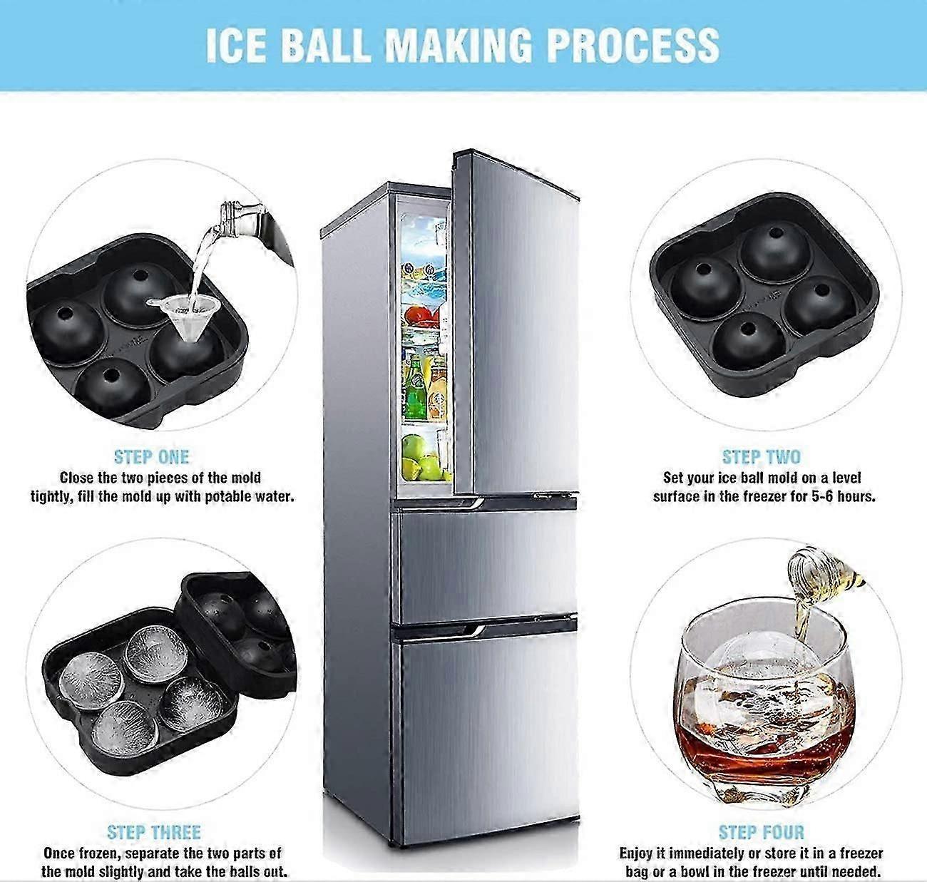 Sphere Ice Mold - Silicone Whiskey Glass Ball Maker V1263-JX-3409