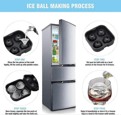 Sphere Ice Mold - Silicone Whiskey Glass Ball Maker V1263-JX-3409