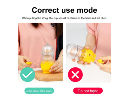 Egg Shaker Reusable Manual Blender Kitchen Tools-Yellow V1263-JX-341