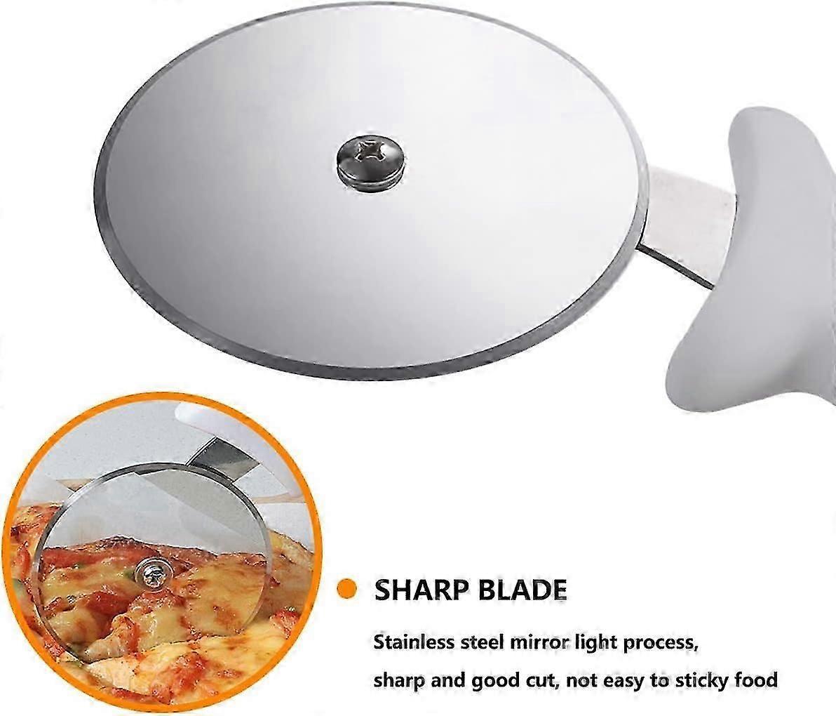 Stainless Steel Pizza Cutter with Non-Slip Handle V1263-JX-3413