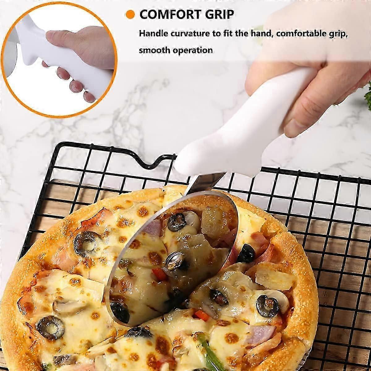 Stainless Steel Pizza Cutter with Non-Slip Handle V1263-JX-3413