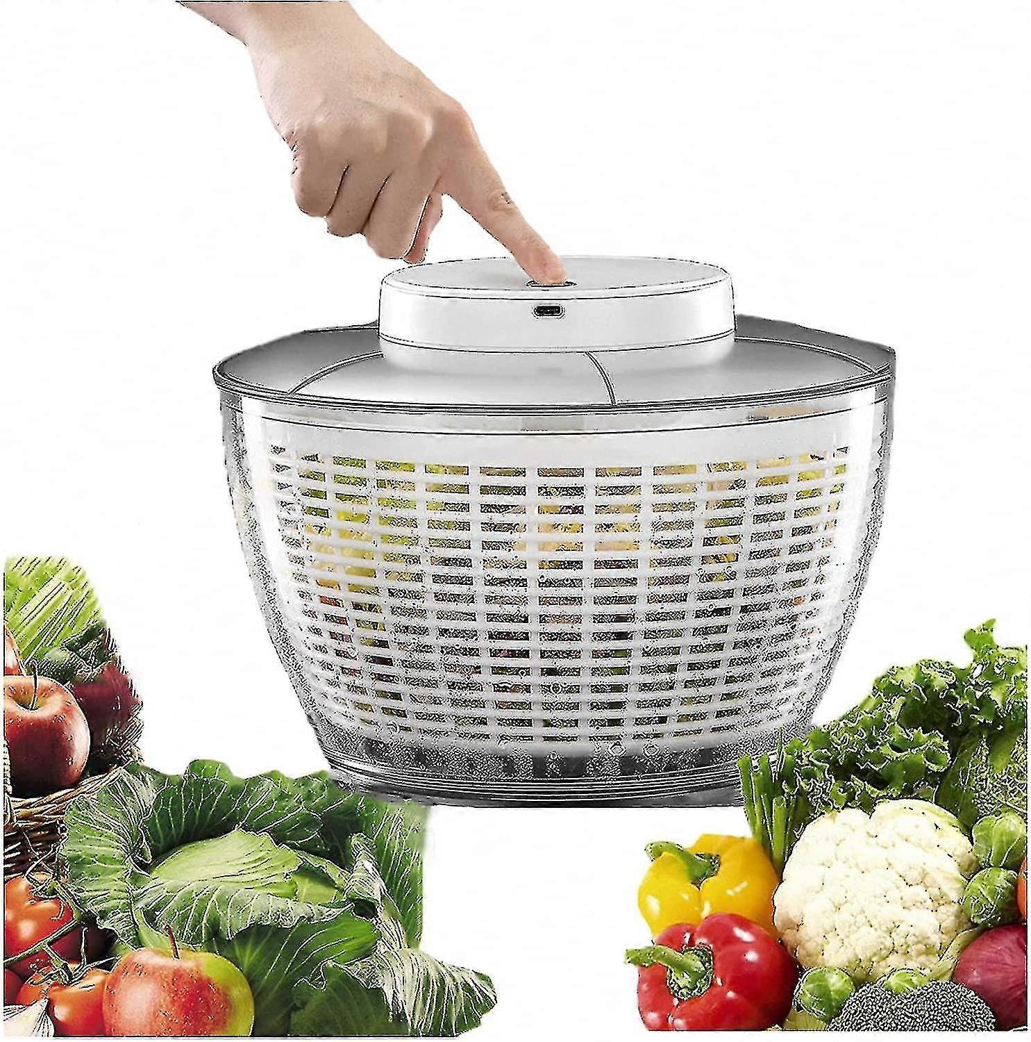 4.5L Electric Vegetable Spin Dryer - USB Rechargeable V1263-JX-3415