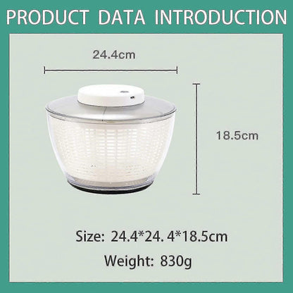 4.5L Electric Vegetable Spin Dryer - USB Rechargeable V1263-JX-3415