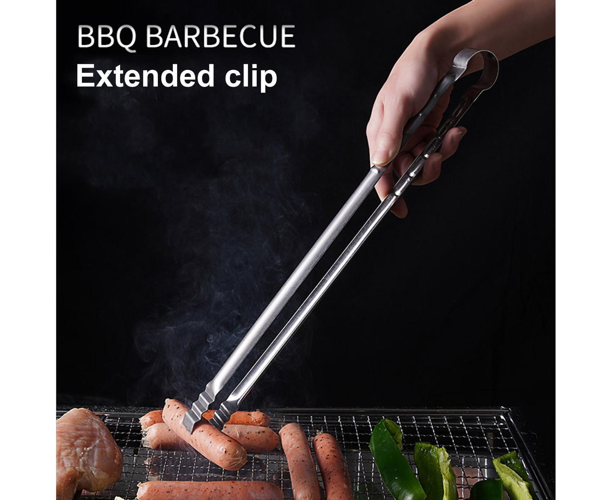 Barbecue Clip Heat Resistant Stainless Steel Food Clip-L V1263-JX-342