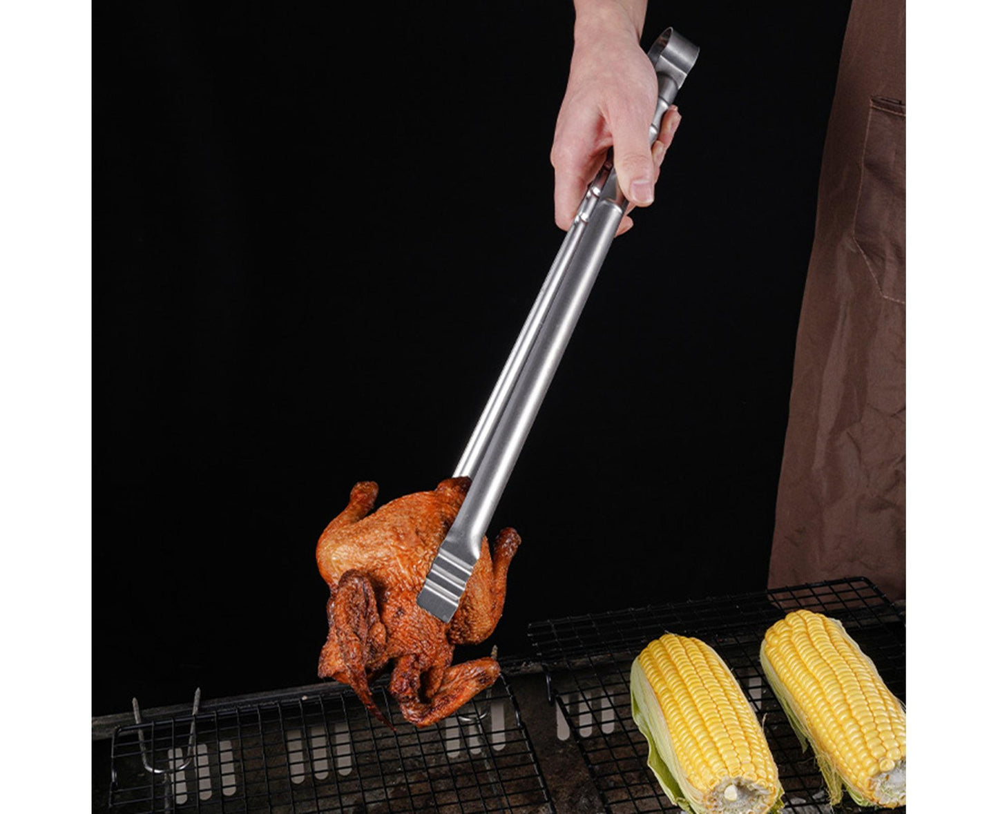 Barbecue Clip Heat Resistant Stainless Steel Food Clip-L V1263-JX-342