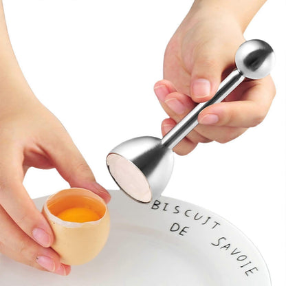 Stainless Steel Egg Topper & Cutter - 13.2 x 3.6 cm V1263-JX-3425