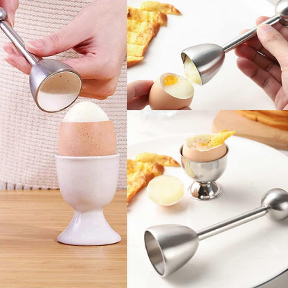 Stainless Steel Egg Topper & Cutter - 13.2 x 3.6 cm V1263-JX-3425