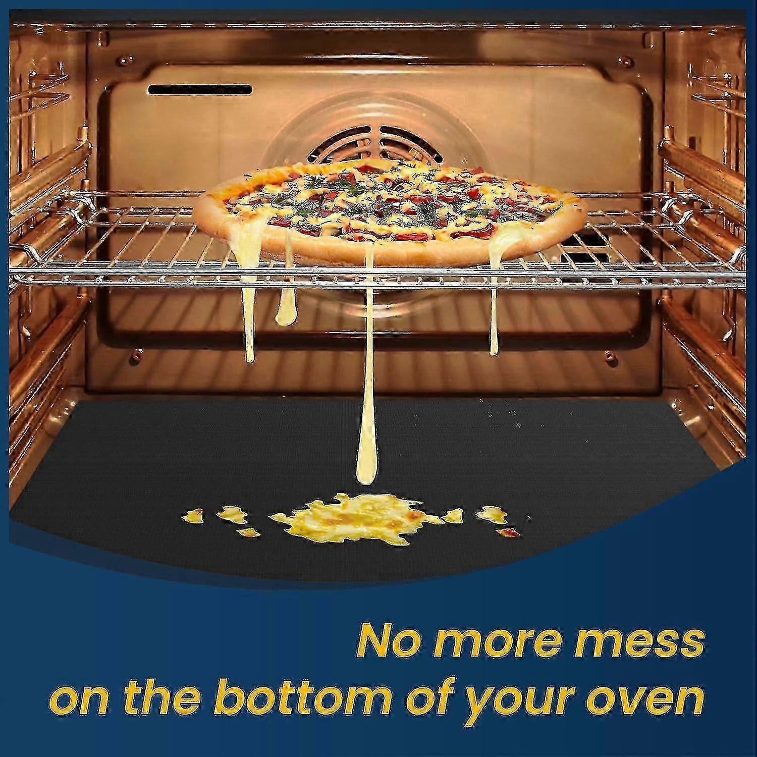 2-Pack Heavy-Duty Oven Mat - Reusable Teflon Stovetop & Grill Protector V1263-JX-3436