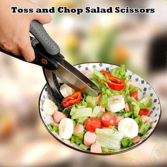 Salad Chopper with Double Blades - Lettuce Scissors for Chopped Salad V1263-JX-3437