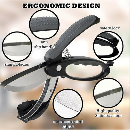 Salad Chopper with Double Blades - Lettuce Scissors for Chopped Salad V1263-JX-3437