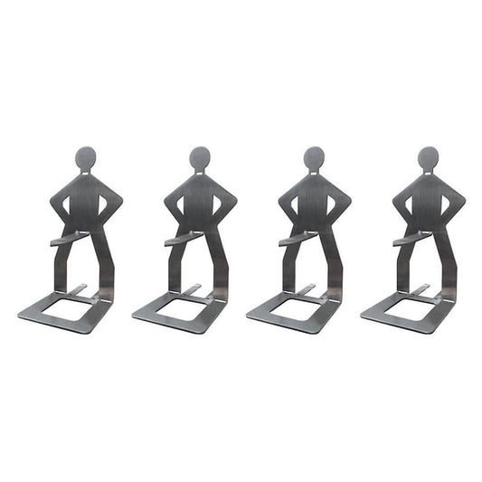 4PCS Funny BBQ Sausage Stand Holder - Portable Stainless Steel Roaster Rack V1263-JX-3440