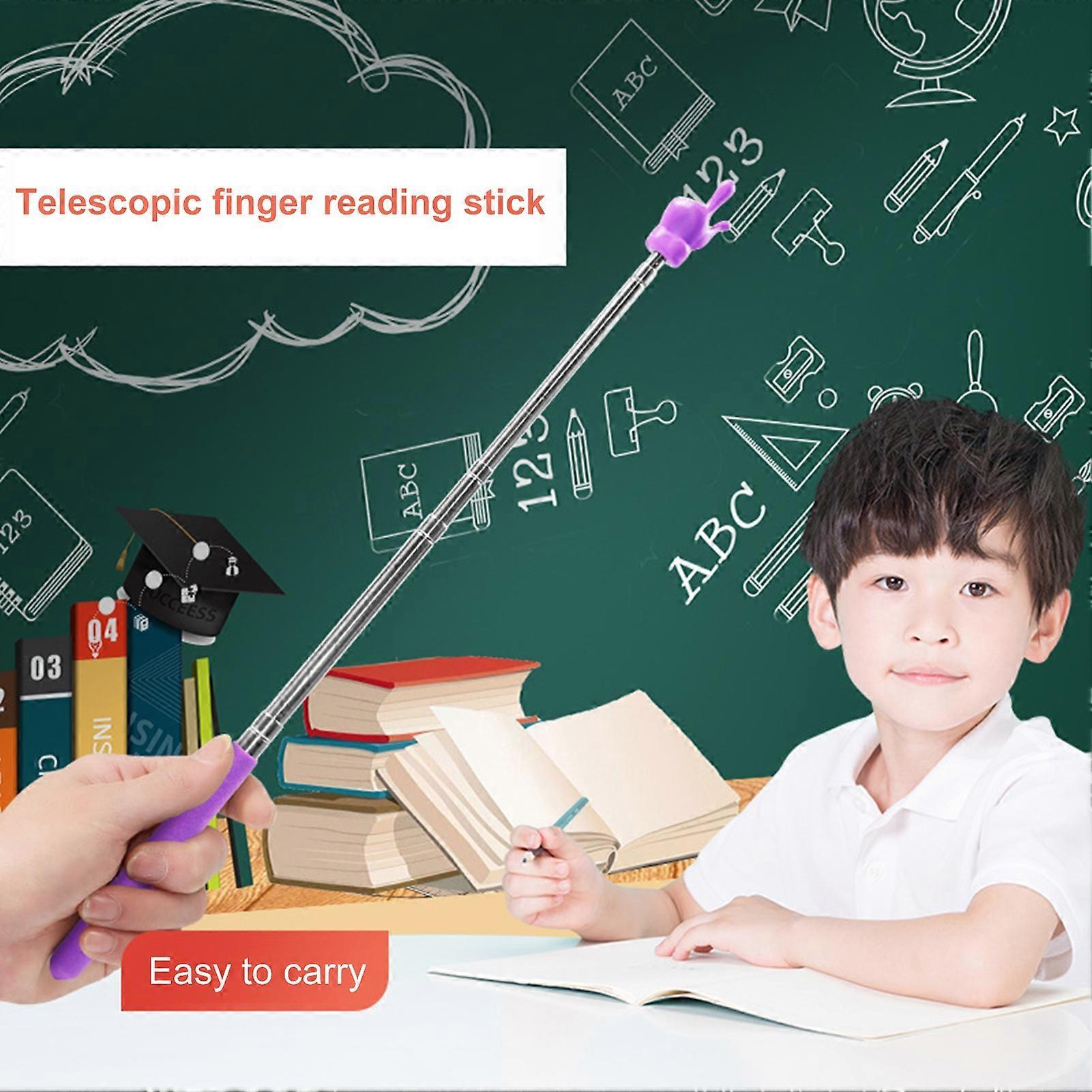 Retractable Teacher Pointer - Stainless Steel Telescopic Rod with Non-Slip Handle V1263-JX-3442