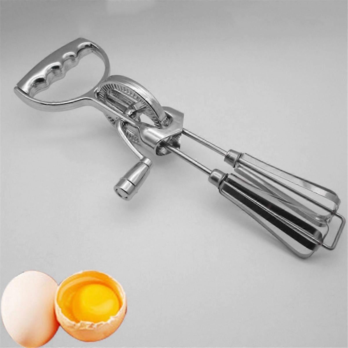 Handheld Double-Head Rotary Whisk - Stainless Steel Hand Whip V1263-JX-3447