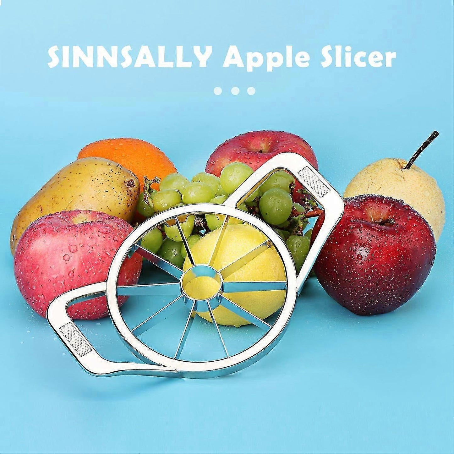 Stainless Steel Apple Cutter - 10-Wedge Slicer & Corer V1263-JX-3448